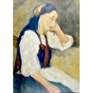 Aneri Irena Weissowa (1888-1981), Studium wiejskiej dziewczyny drzemiącej przy stole
