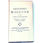 BAKAŁOWICZ - CZYNNOSCI WOIENNE wyd. 1769r. SKÓRA