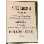 LANGER - KURS CHEMII : CHEMIJA MINERALNA PODŁUG SYSTEMU UNITARNEGO : WYKŁADY cz.1-2