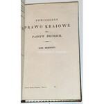 POWSZECHNE PRAWO KRAIOWE DLA PAŃSTW PRUSKICH Cz.1, t.1., 1826