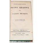 POWSZECHNE PRAWO KRAIOWE DLA PAŃSTW PRUSKICH Cz. 2,t.1 1826