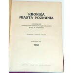 KRONIKA MIASTA POZNANIA rocznik 1935