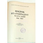 ROCZNIK STATYSTYCZNY MIASTA ŁODZI  ROK 1927
