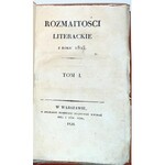 ROZMAITOŚCI LITERACKIE Z ROKU 1825, 1826, 1827 t.1-5 [komplet w 5wol.]