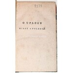 SUROWIECKI - O UPADKU PRZEMYSŁU I MIAST W POLSZCE wyd. 1810