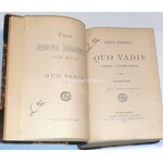 SIENKIEWICZ- QUO VADIS t.1-3 [komplet w 1 wol.] wyd. 1910 oprawa