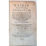NIEMCEWICZ - DZIEJE PANOWANIA ZYGMUNTA III t.3 wyd. 1819 ryciny
