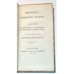 BARTOSZEWICZ - HISTORYA LITERATURY POLSKIEY Wilno 1828