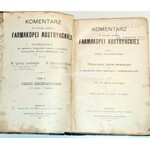 LEMBERGER- KOMENTARZ DO ÓSMEGO WYDANIA FARMAKOPEI AUSTRYACKIEY wyd. 1907 opatrzone 141 rycinami i 17 tabelkami