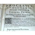 ZAWACKI - PROCESSUS IUDICIARIUS REGNI POLONIAE wyd. 1612