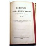 ZAJĄCZEK-JÓZEFA ZAJĄCZKA PAMIĘTNIK ALBO HISTORJA REWOLUCJI CZYLI POWSTANIE ROKU 1792; LICHOCKI - PAMIĘTNIK FILIPA LICHOCKIEGO prezydenta Miasta Krakowa z roku 1794