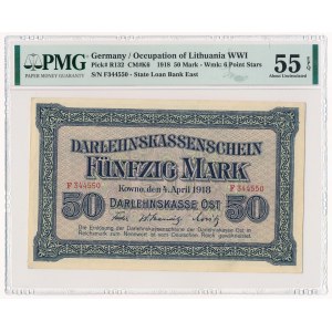 Kowno 50 marek 1918 - F - PMG 55 EPQ