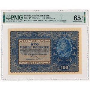 100 marek 1919 - IE Serja N - PMG 65 EPQ