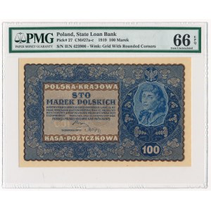 100 marek 1919 - IE Serja N - PMG 66 EPQ