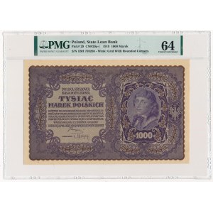 1.000 marek 1919 - I Serja BH - PMG 64