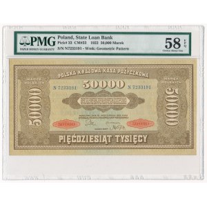 50.000 mark 1922 -E- PMG 66 EPQ