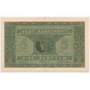 5 złotych 1926 - D - emisyjna świeżość