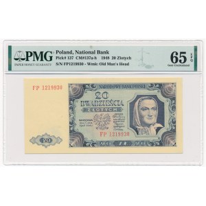 20 złotych 1948 - FP - PMG 65 EPQ