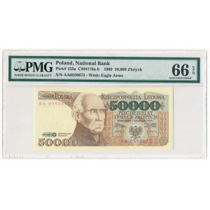 50.000 złotych 1989 - AA - PMG 66 EPQ