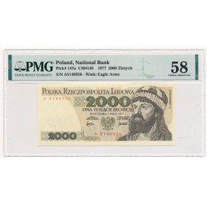 2.000 złotych 1977 - A - PMG 58