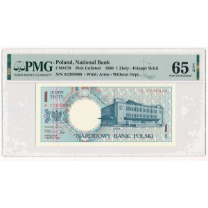 1 złoty 1990 - A - PMG 65 EPQ