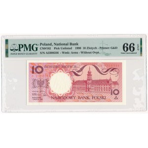 10 złotych 1990 - A - PMG 66 EPQ