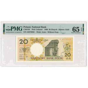 20 złotych 1990 - A - PMG 65 EPQ