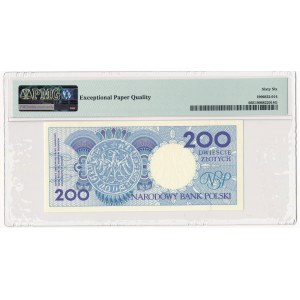 200 złotych 1990 - C - PMG 66 EPQ - rzadsza seria