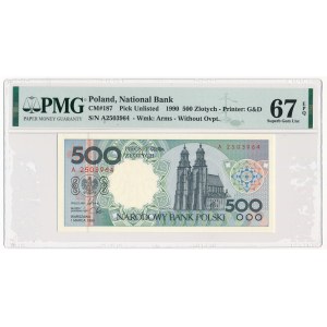 500 złotych 1990 - A - PMG 67 EPQ
