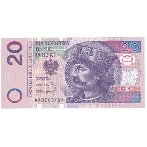 20 złotych 1994 - AA - niski numer