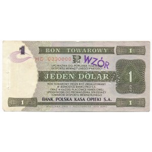 Pewex Bon Towarowy 1 dolar 1979 WZÓR HD 0000000