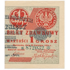 1 grosz 1924 - BG ❉ - prawa połowa