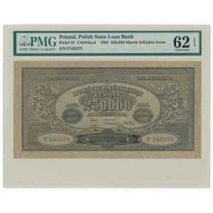 250.000 marek 1923 - F - PMG 62 EPQ - RZADKA