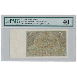 10 złotych 1926 - Ser.CB - PMG 40 N - RZADKIE