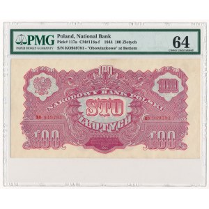 100 złotych 1944 ...owe - KO - PMG 64