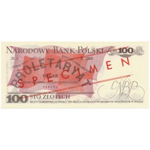 100 złotych 1976 WZÓR AK 0000000 No.0851