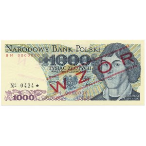 1.000 złotych 1979 WZÓR BM 0000000 No.0424