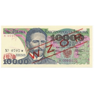 10.000 złotych 1987 WZÓR A 0000000 No.0705