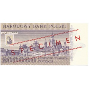 200.000 złotych 1989 WZÓR A 0000000 No.0773