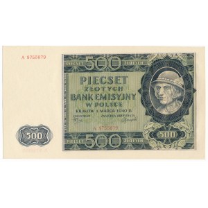 500 złotych 1940 - A -