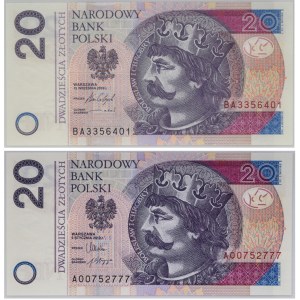 20 złotych 2012 i 2016 (2szt.)