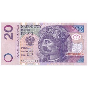 20 złotych 1994 - AM - rzadka seria