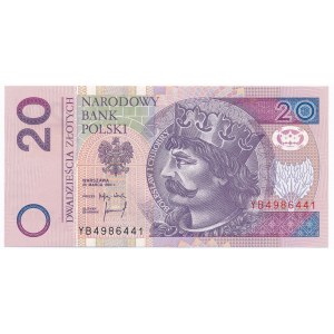 20 złotych 1994 - YB - seria zastępcza