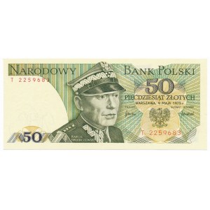 50 złotych 1975 - T - rzadka seria