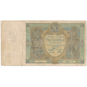 50 złotych 1925 - Ser. P - rzadki banknot