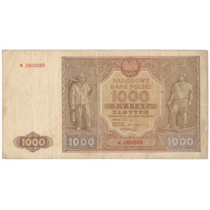 1.000 złotych 1946 - N - rzadka odmiana
