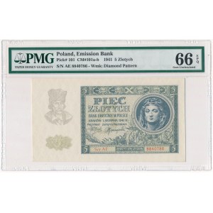 5 złotych 1941 - AE - PMG 66 EPQ