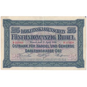 Poznań 25 rubli 1916 - B -