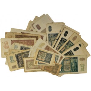 Zestaw, Banknoty okupacyjne (ok.55 szt.) - obiegowe