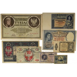 Zestaw, Rzadsze polskie banknoty ( 8szt.)